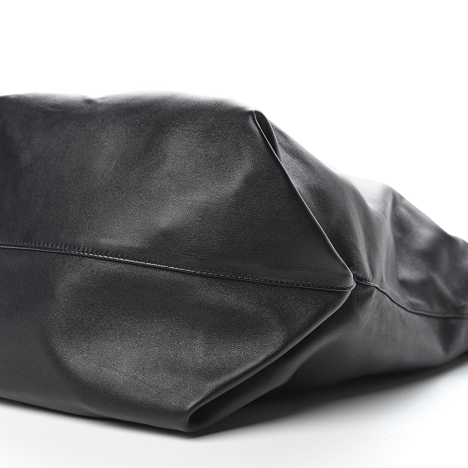 Saint Laurent Lambskin Teddy Drawstring Bag Black 9 of 10