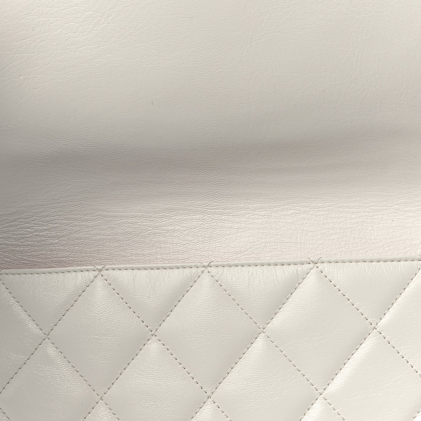 Goatskin Quilted Timeless CC Clutch White