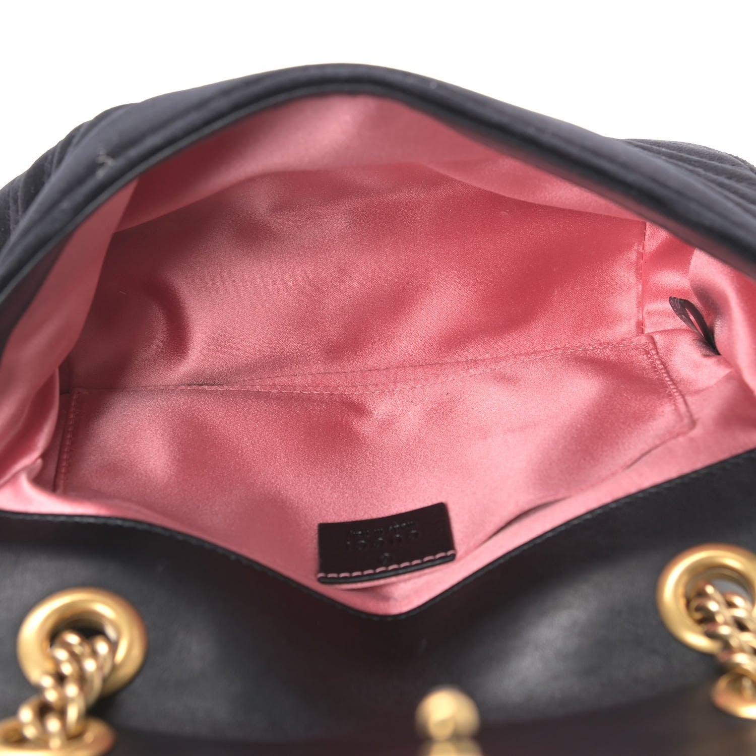 Gucci Velvet Matelasse Mini GG Marmont Shoulder Bag Black 5 of 13
