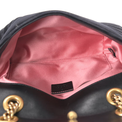 Gucci Velvet Matelasse Mini GG Marmont Shoulder Bag Black 5 of 13