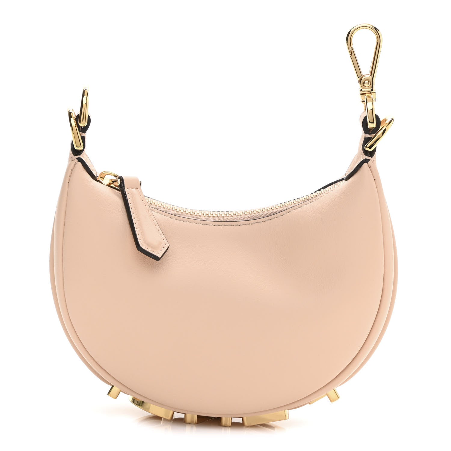Fendi Vitello Grace Matte Nano Fendigraphy Hobo Charm Light Rose 1 of 9