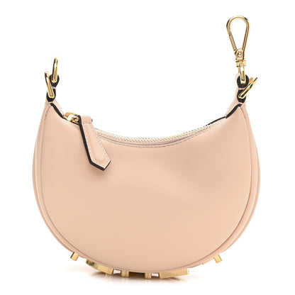 Fendi Vitello Grace Matte Nano Fendigraphy Hobo Charm Light Rose 1 of 9