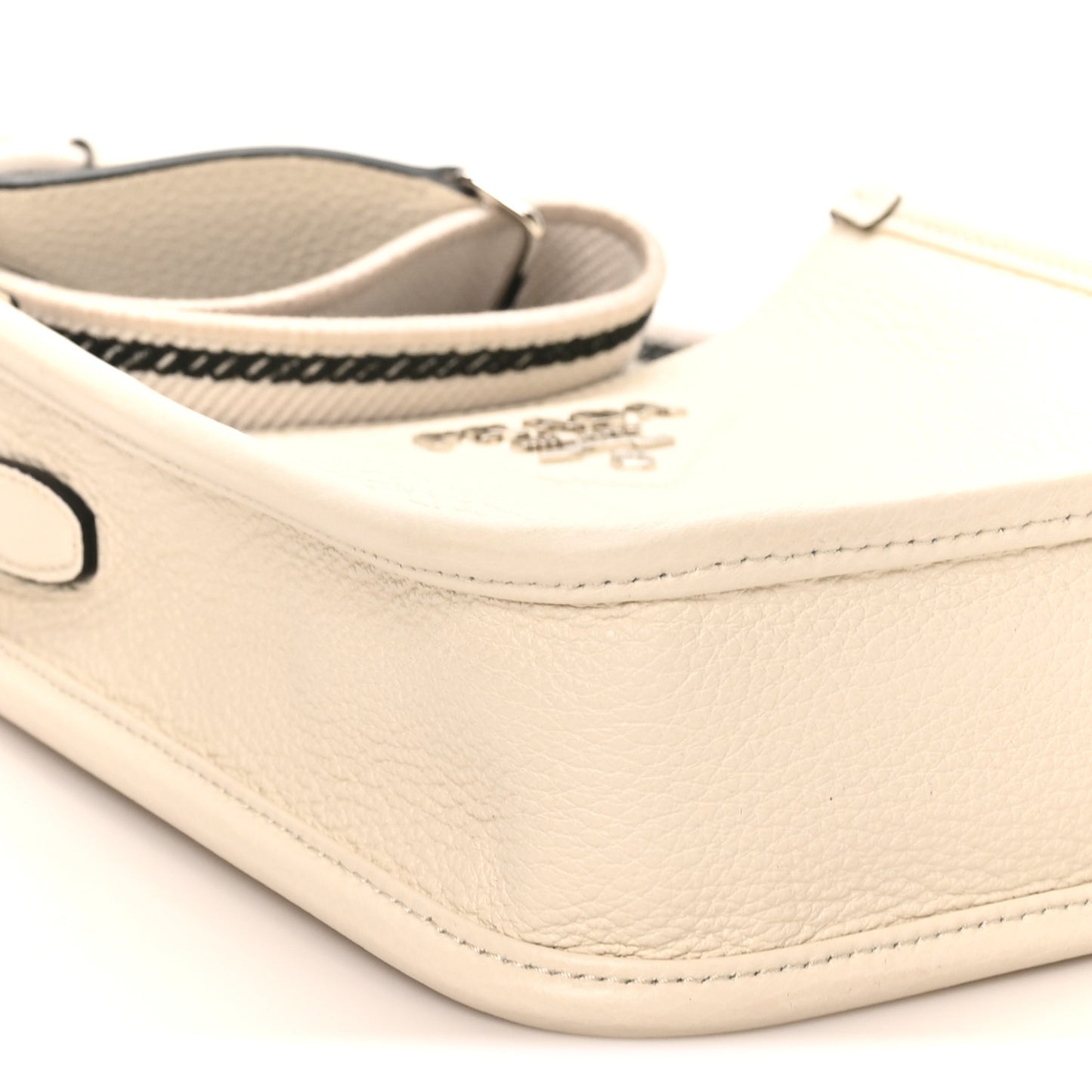 Vitello Daino Soft Mini Hobo Messenger Bag White