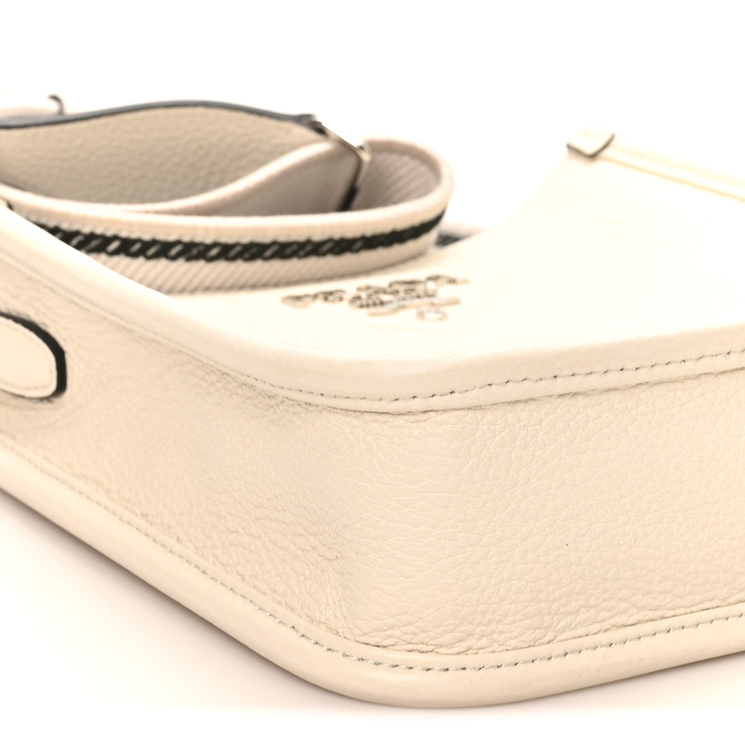 Prada Vitello Daino Soft Mini Hobo Messenger Bag White 8 of 9