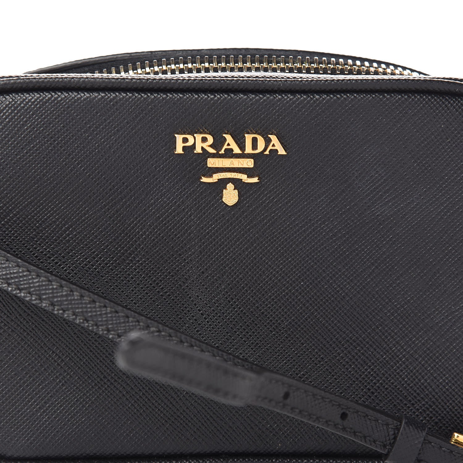 Prada Saffiano Mini Camera Crossbody Bag Black 10 of 10