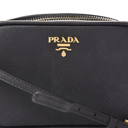 Prada Saffiano Mini Camera Crossbody Bag Black 10 of 10