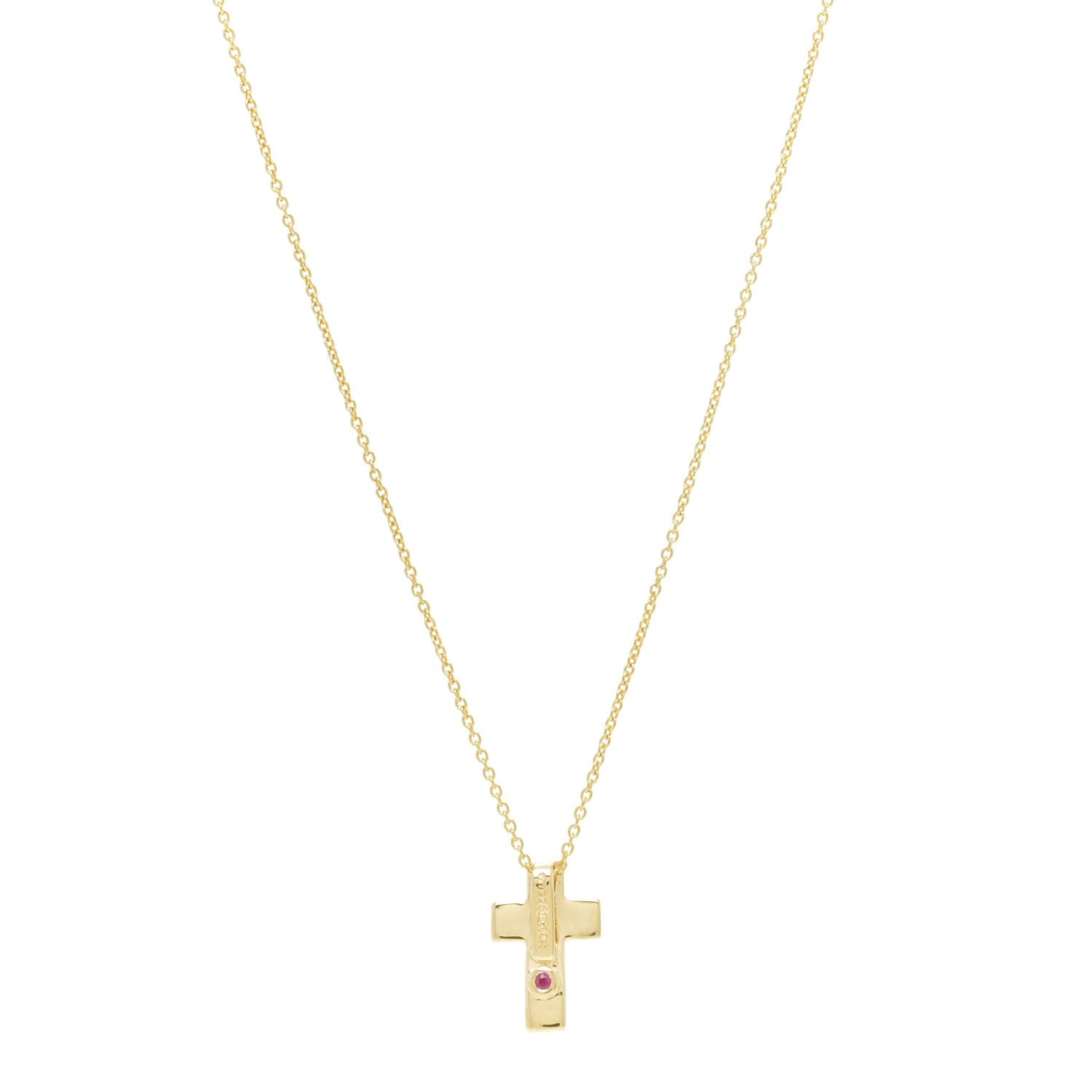 Roberto Coin 18K Yellow Gold Cross Pendant Necklace 2 of 6