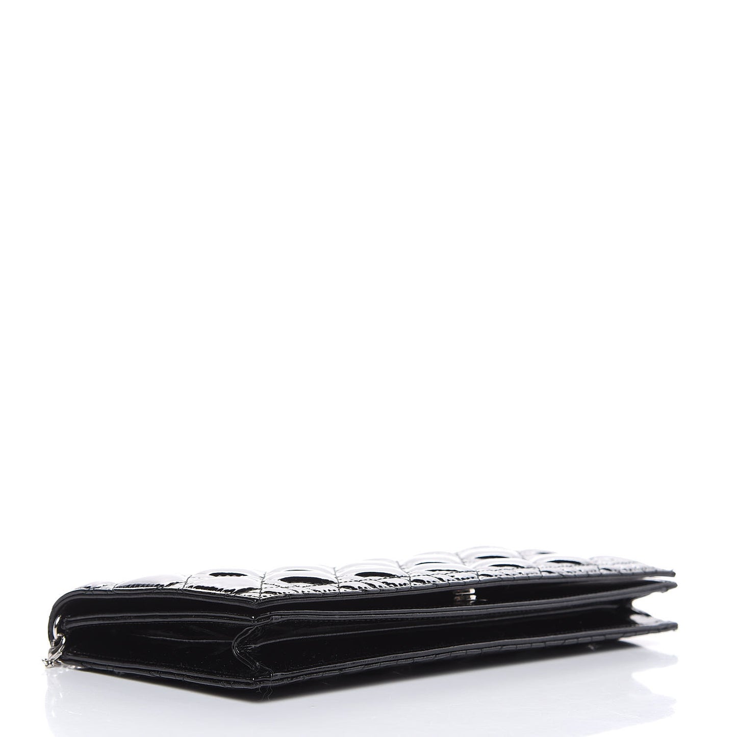 Patent Cannage Lady Dior Convertible Clutch Black