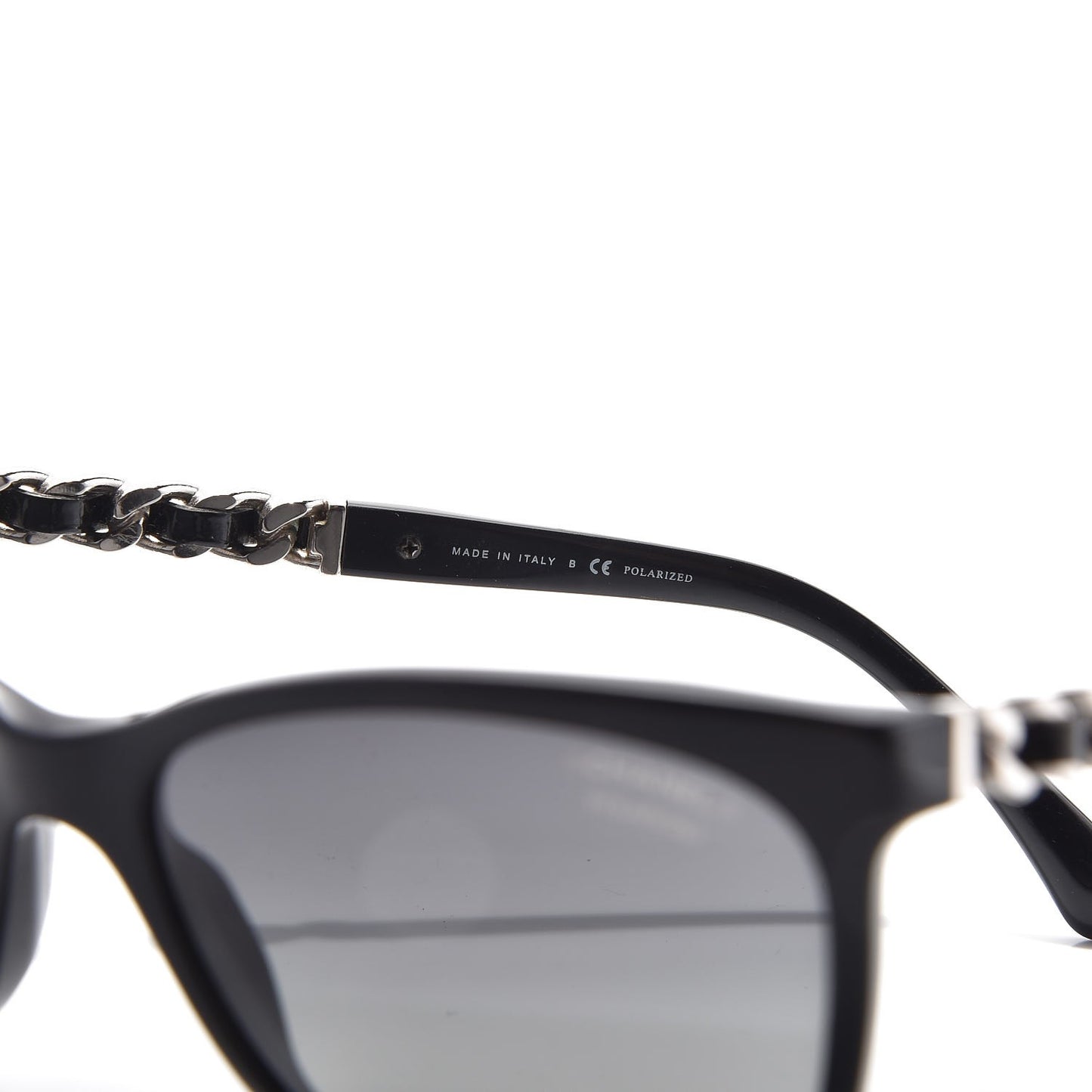 Cat Eye Chain Polarized Sunglasses 5260-Q Black