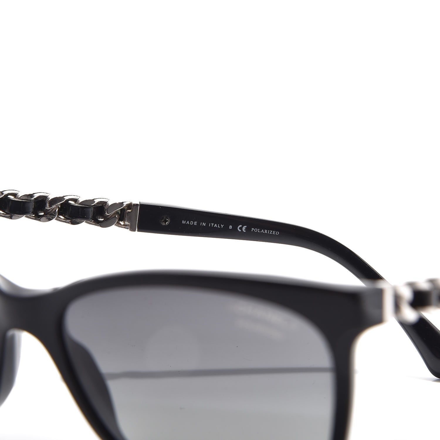 Chanel Cat Eye Chain Polarized Sunglasses 5260-Q Black 6 of 9