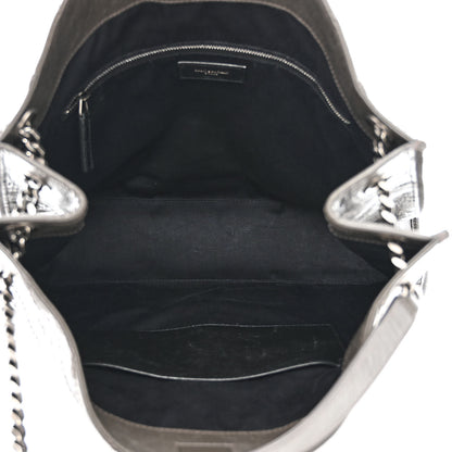 Saint Laurent Crinkled Calfskin Matelasse Monogram Niki Shoulder Bag Storm 5 of 10