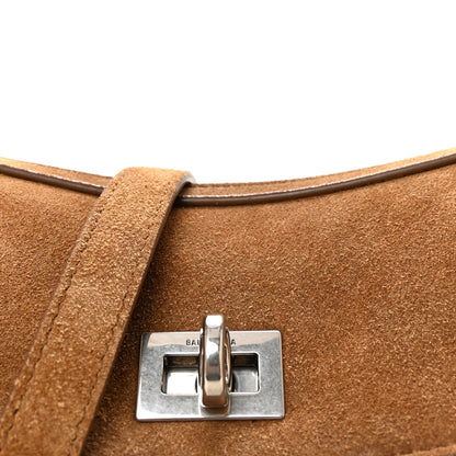 Balenciaga Waxed Suede Small Rodeo Top Handle Handbag Camel 7 of 9