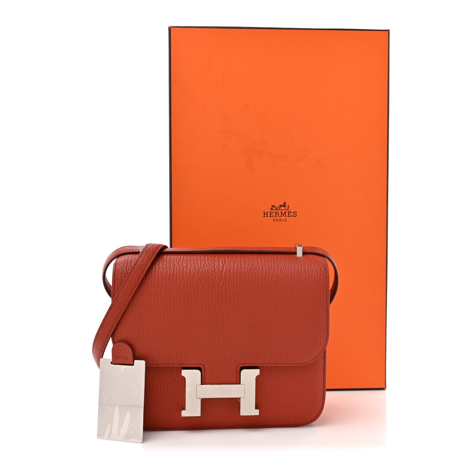 Hermes Chevre Mysore Verso Constance 18 Brique Rose Lipstick