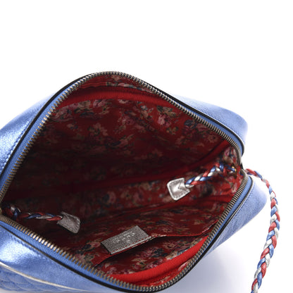 Gucci Laminated Nappa Trapuntata Small Zumi Shoulder Bag Rosso Marine Argento 5 of 10