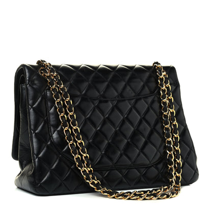 Chanel Lambskin Quilted Maxi Double Flap Black 2 of 4