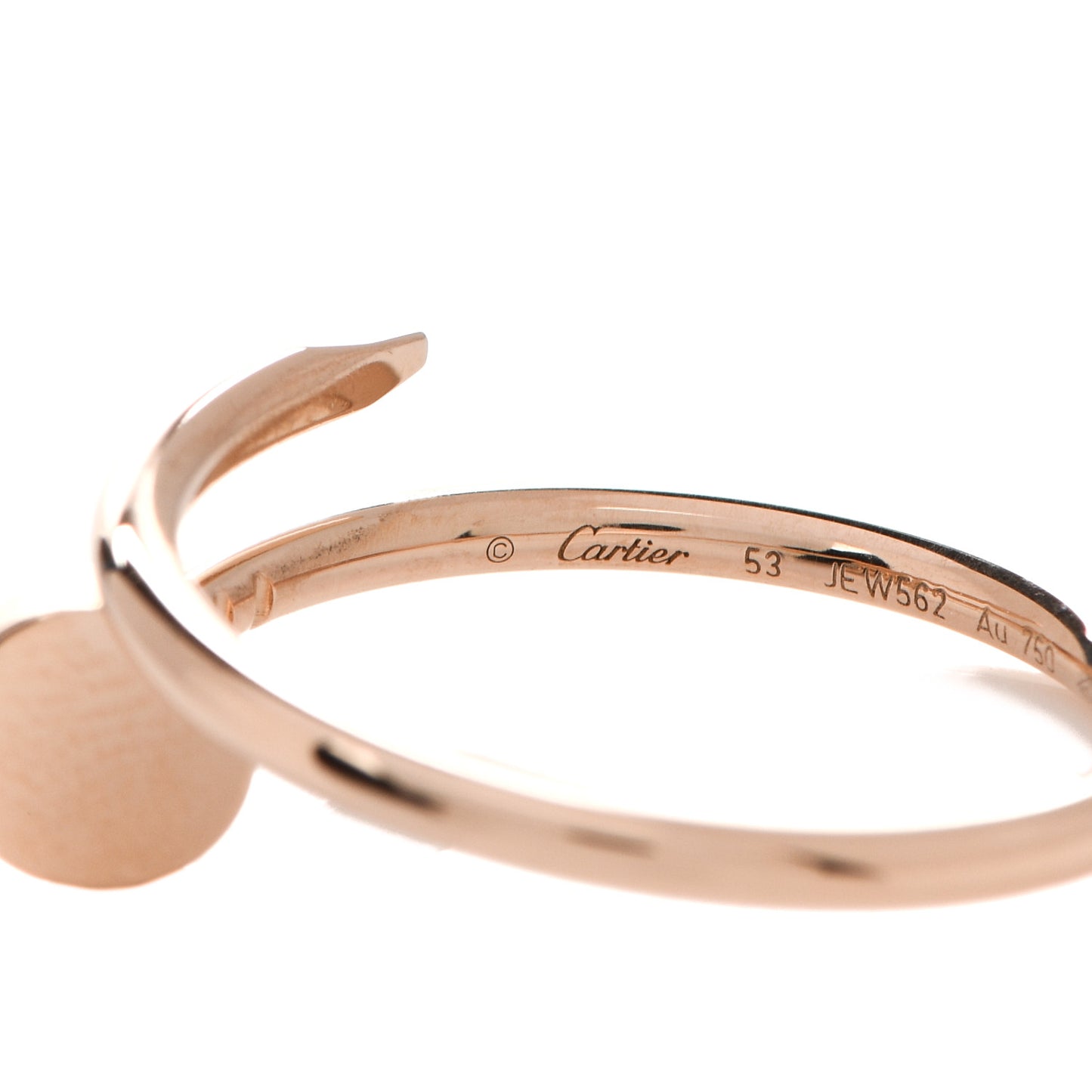 18K Pink Gold Small Juste Un Clou Ring 53 6.25