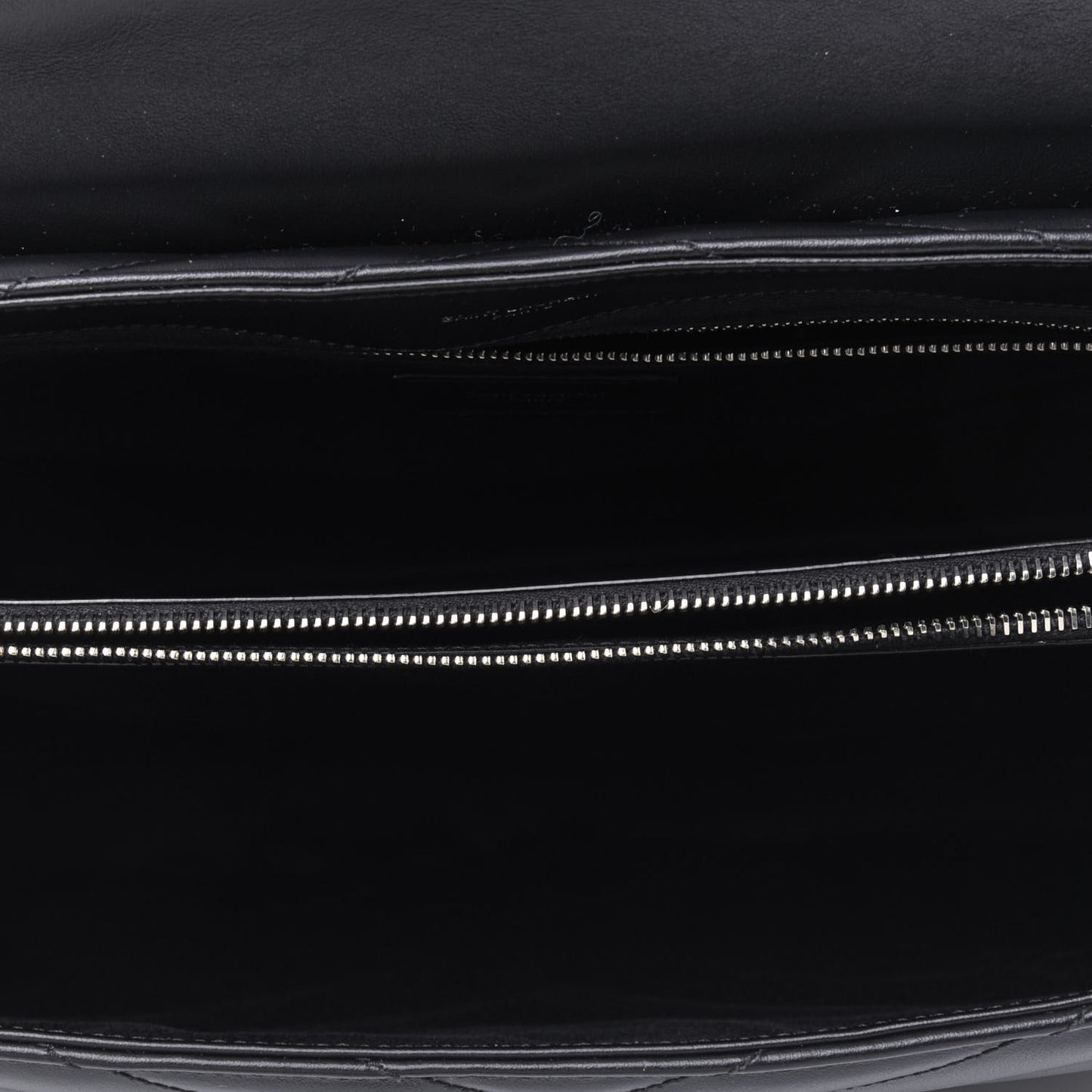 Calfskin Y Quilted Monogram Large Loulou Chain Satchel Black