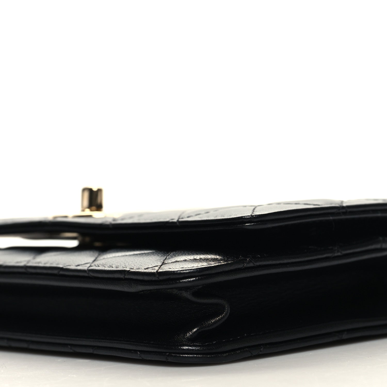 Chanel Lambskin Quilted Trendy CC Wallet On Chain WOC Black 11 of 12