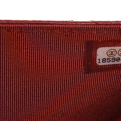 Chanel Caviar Quilted Wallet on Chain WOC Red 17 of 18