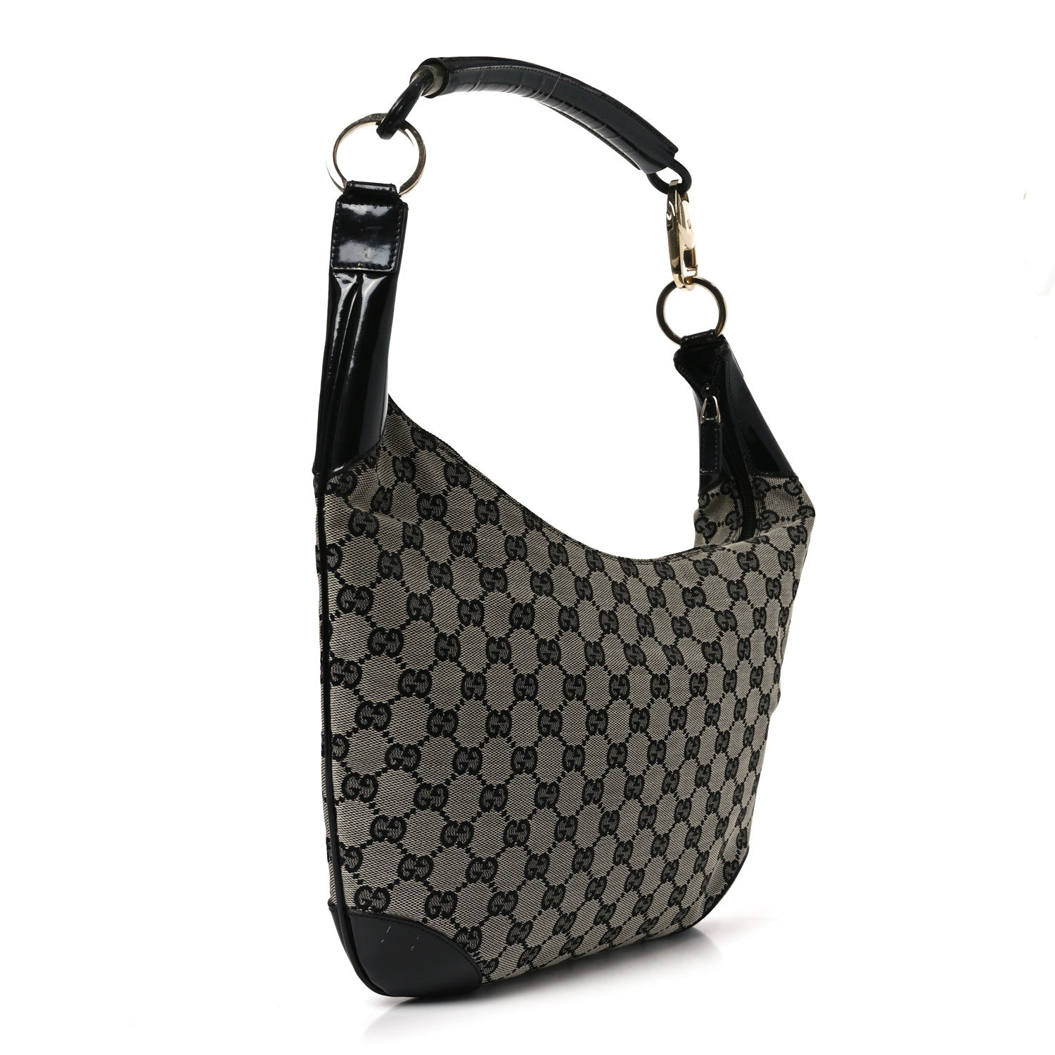 Gucci Monogram Classic Ring Hobo Black 3 of 10