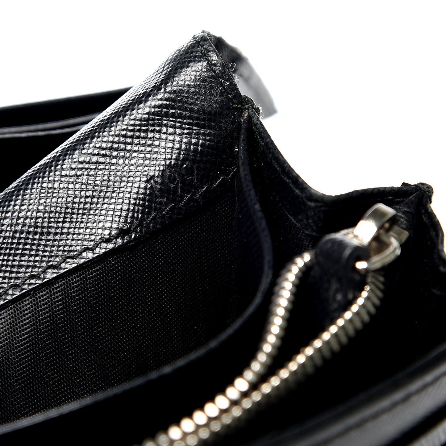 Tessuto Nylon Continental Flap Wallet Black