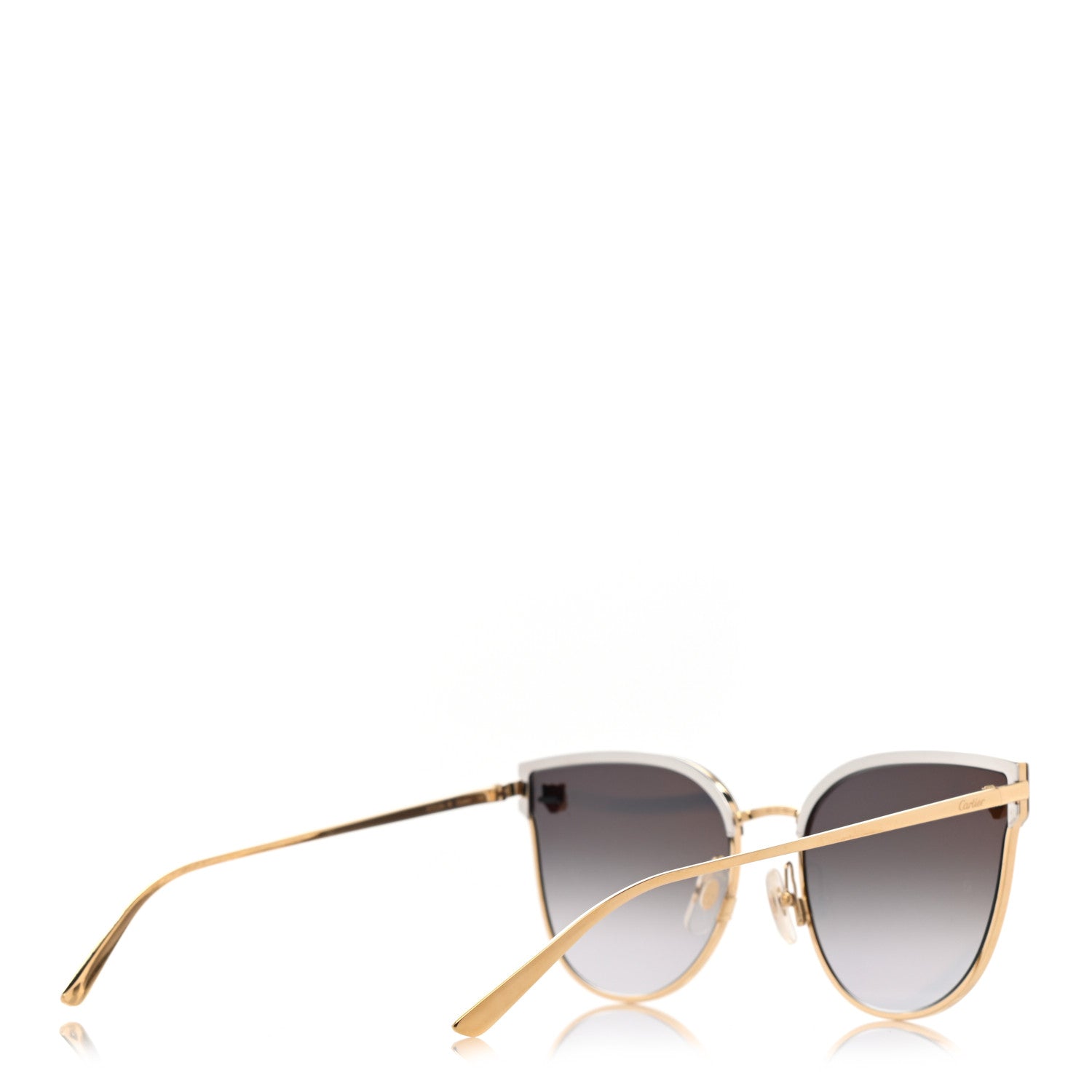 Cartier Panthere De Cartier Cat Eye Sunglasses Gold 4 of 8