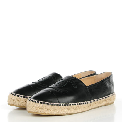 Chanel Lambskin CC Espadrilles 41 Black 3 of 12