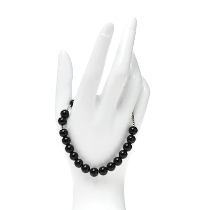 David Yurman Sterling Silver Black Onyx 8mm Spiritual Beads Adjustable Bracelet 2 of 4