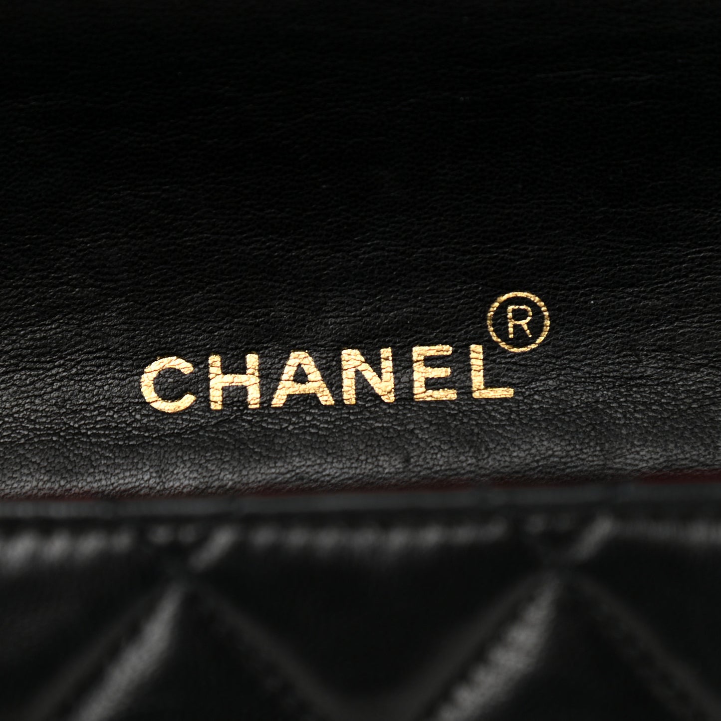 Lambskin Quilted Single Flap Black