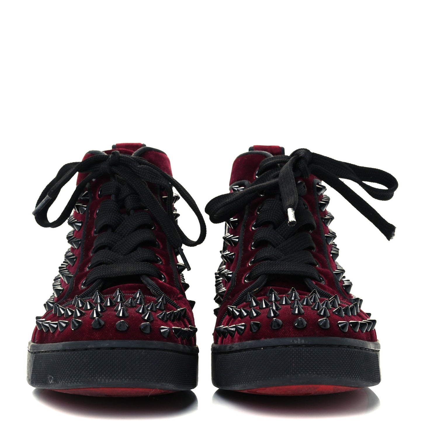 Velvet Spikes Sneakers 35.5 Dark Red