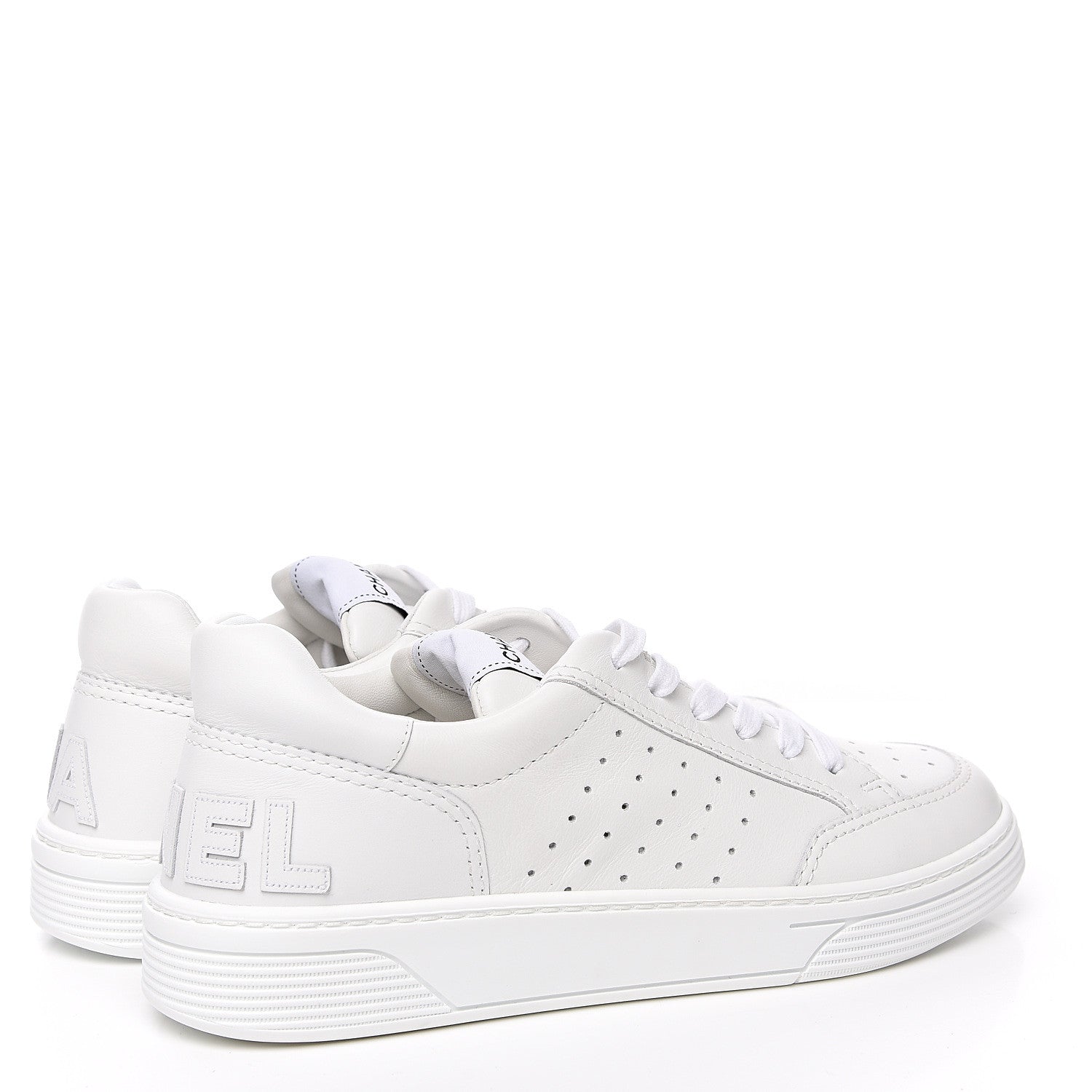 Chanel Calfskin Womens Logo Sneakers 40.5 White 4 of 10