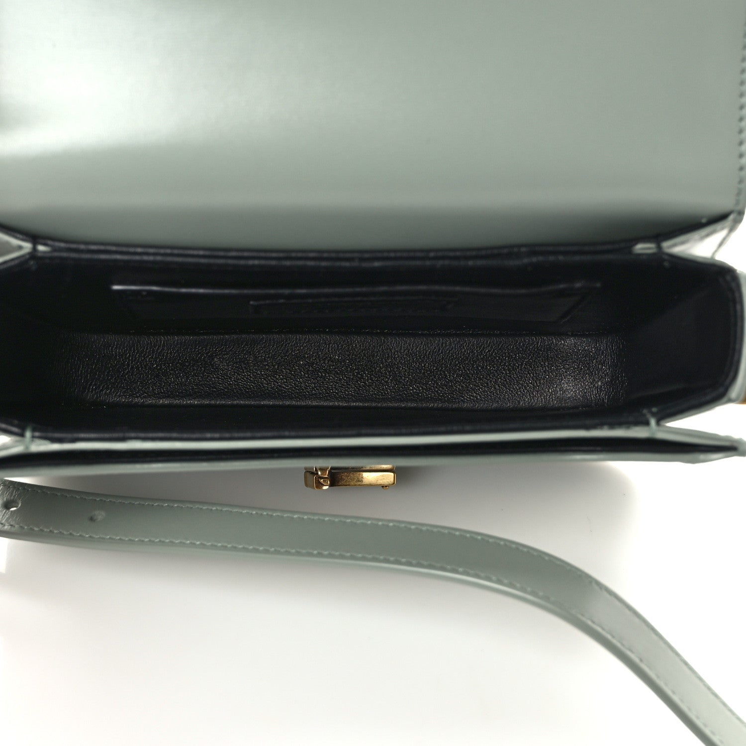 Saint Laurent Smooth Calfskin Small Solferino Satchel Acqua 5 of 11