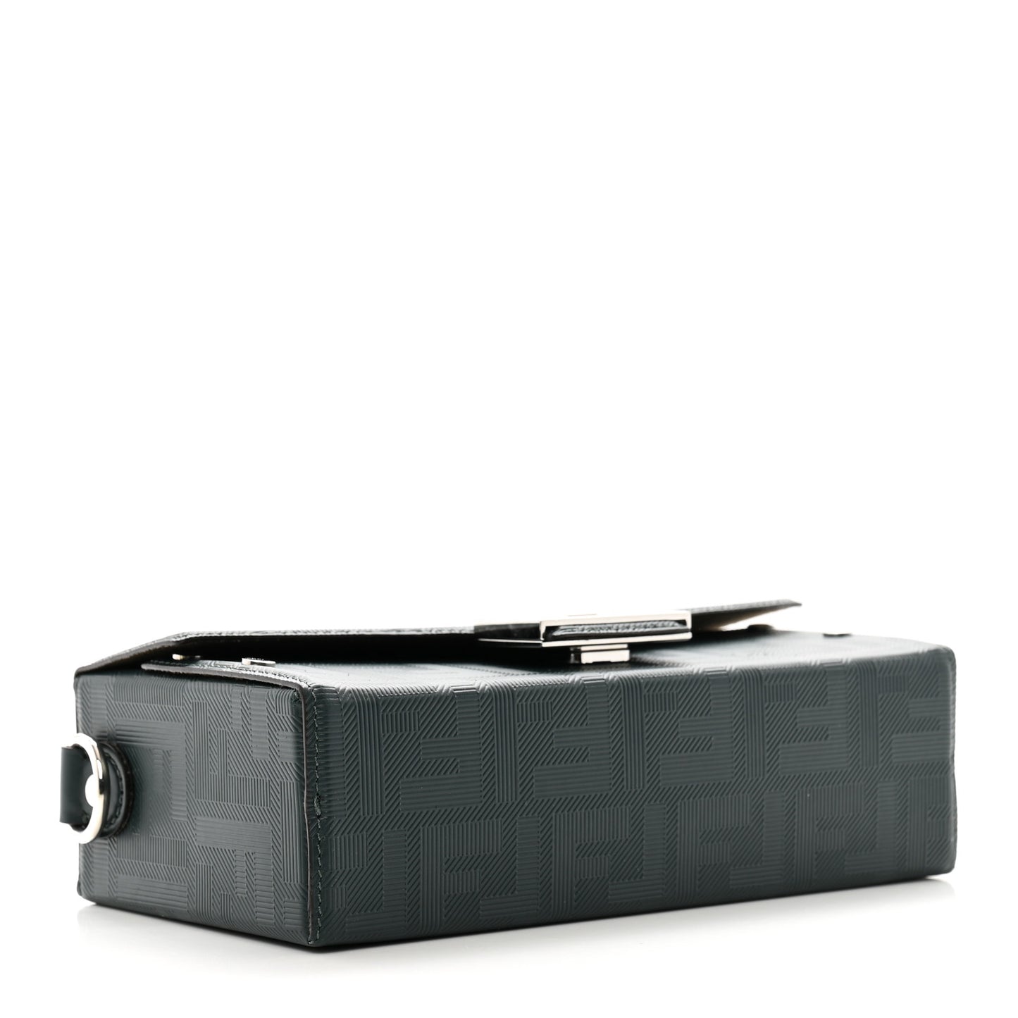 Vitello King FF Lines Embossed Baguette Soft Trunk Verde Inglese