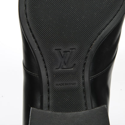 Louis Vuitton Mens Lambskin Derby Lace Up Shoes 8.5 Black 6 of 8