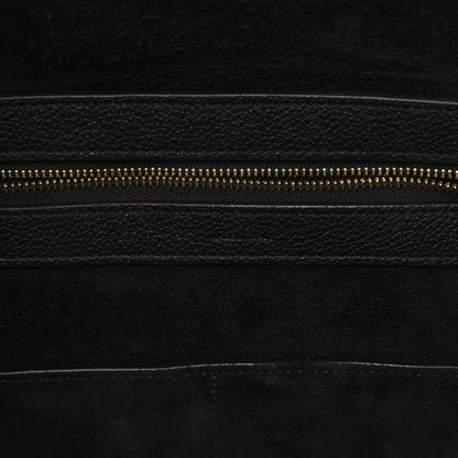 Celine Soft Grained Calfskin Medium Belt Cabas Phantom Black 6 of 13