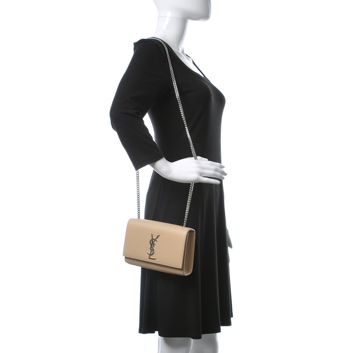 Grain De Poudre Small Monogram Kate Satchel Nude Powder