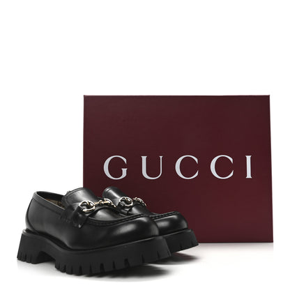 Gucci Real Betis Glamour Calfskin Horsebit Womens Mocassin Loafers 36.5 Black 9 of 9