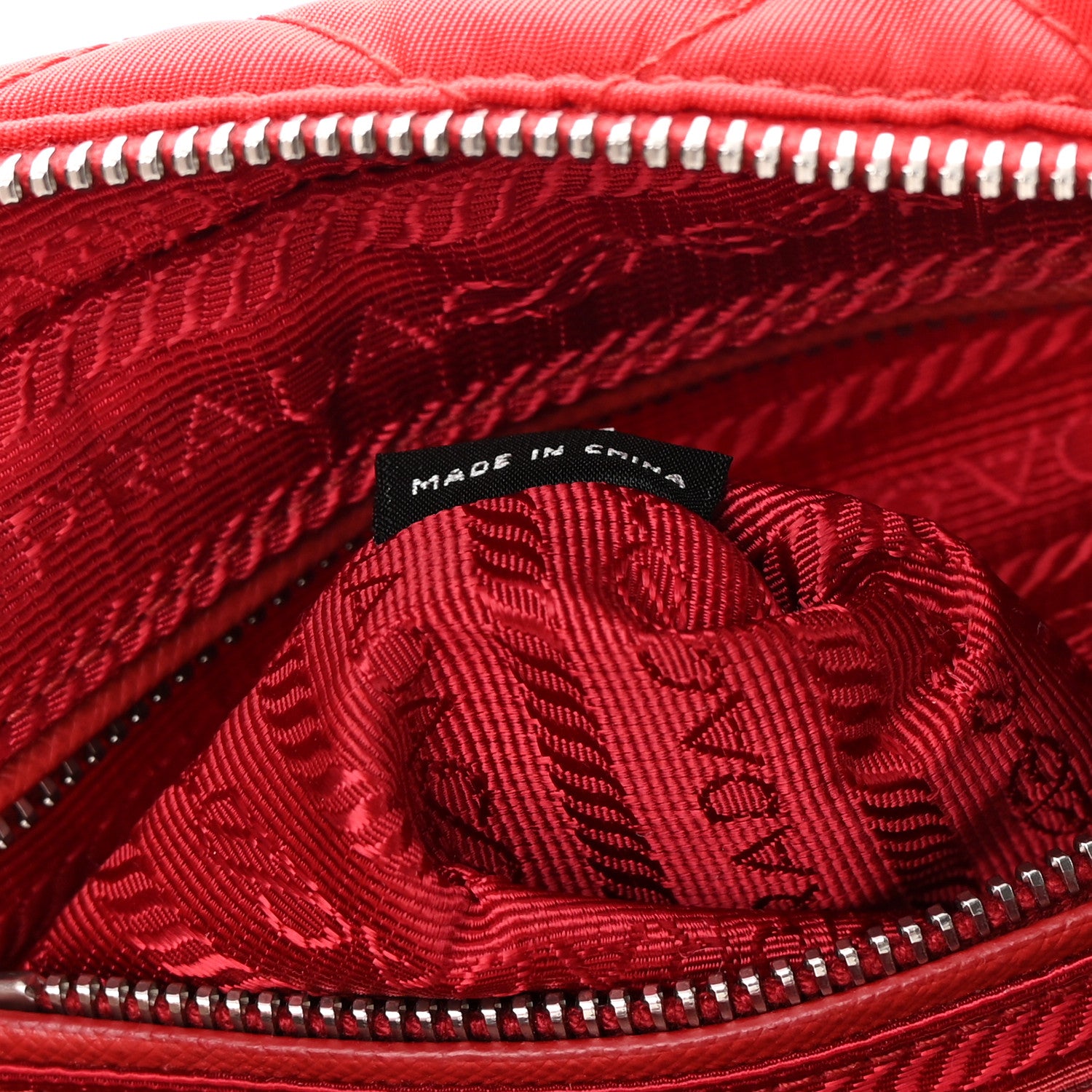 Prada Nylon Tessuto Impuntu Quilted Crossbody Bag Rosso 6 of 12