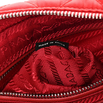 Prada Nylon Tessuto Impuntu Quilted Crossbody Bag Rosso 6 of 12