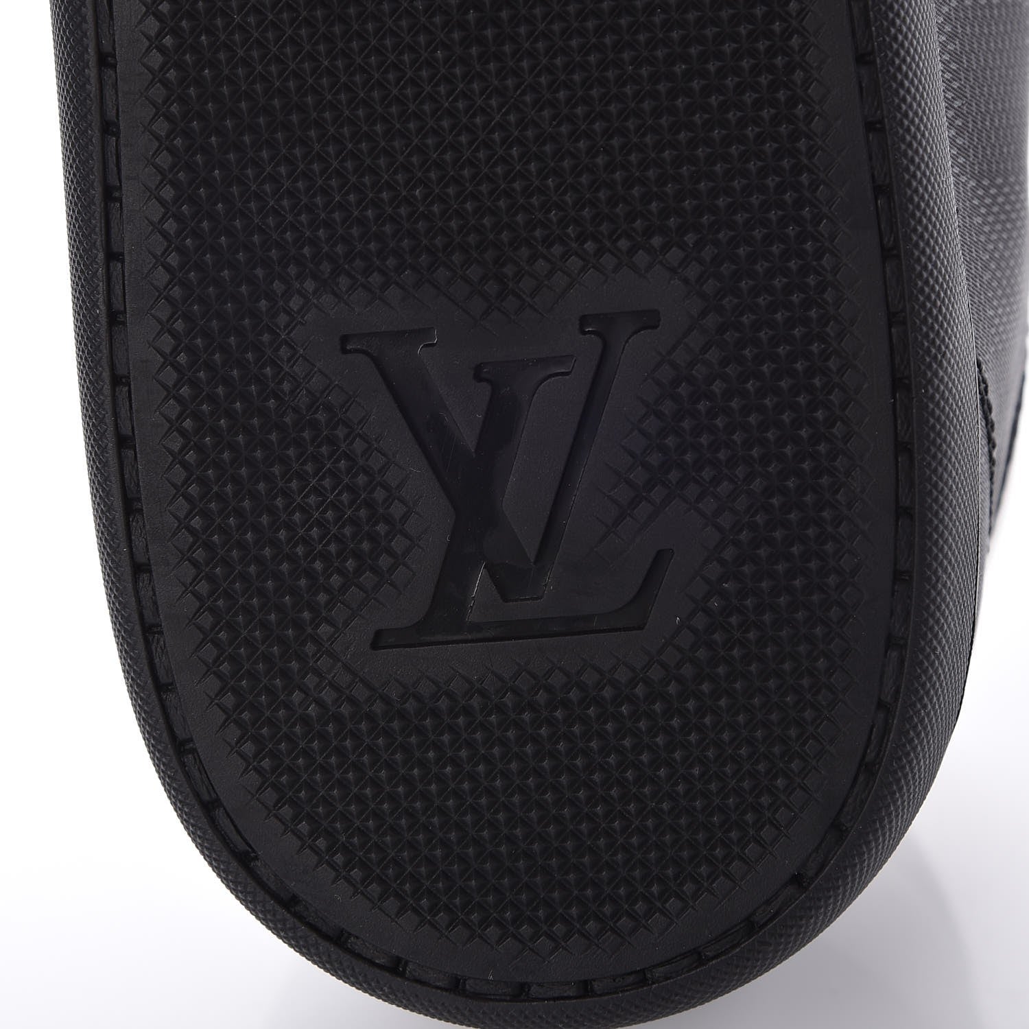 Louis Vuitton Lambskin Damier Graphite Baseball Sneakers 12 Black 6 of 9