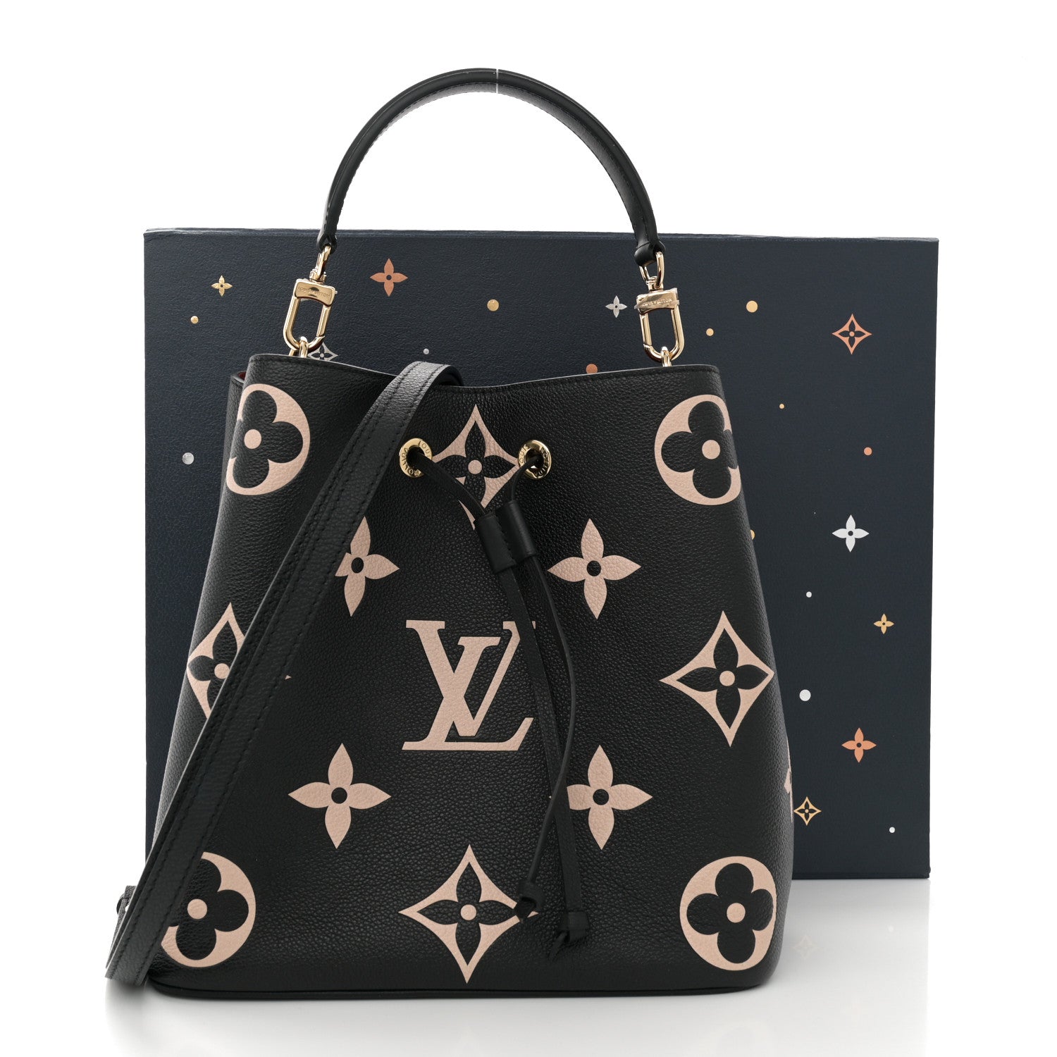 Louis Vuitton Empreinte Monogram Giant Neonoe MM Black Beige 14 of 14
