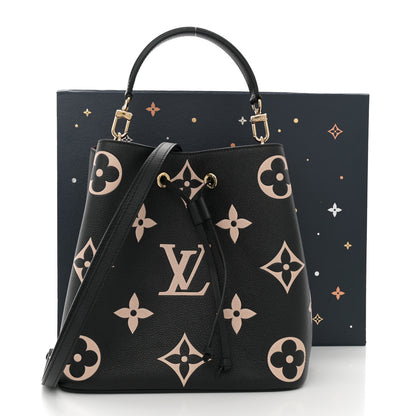 Louis Vuitton Empreinte Monogram Giant Neonoe MM Black Beige 14 of 14