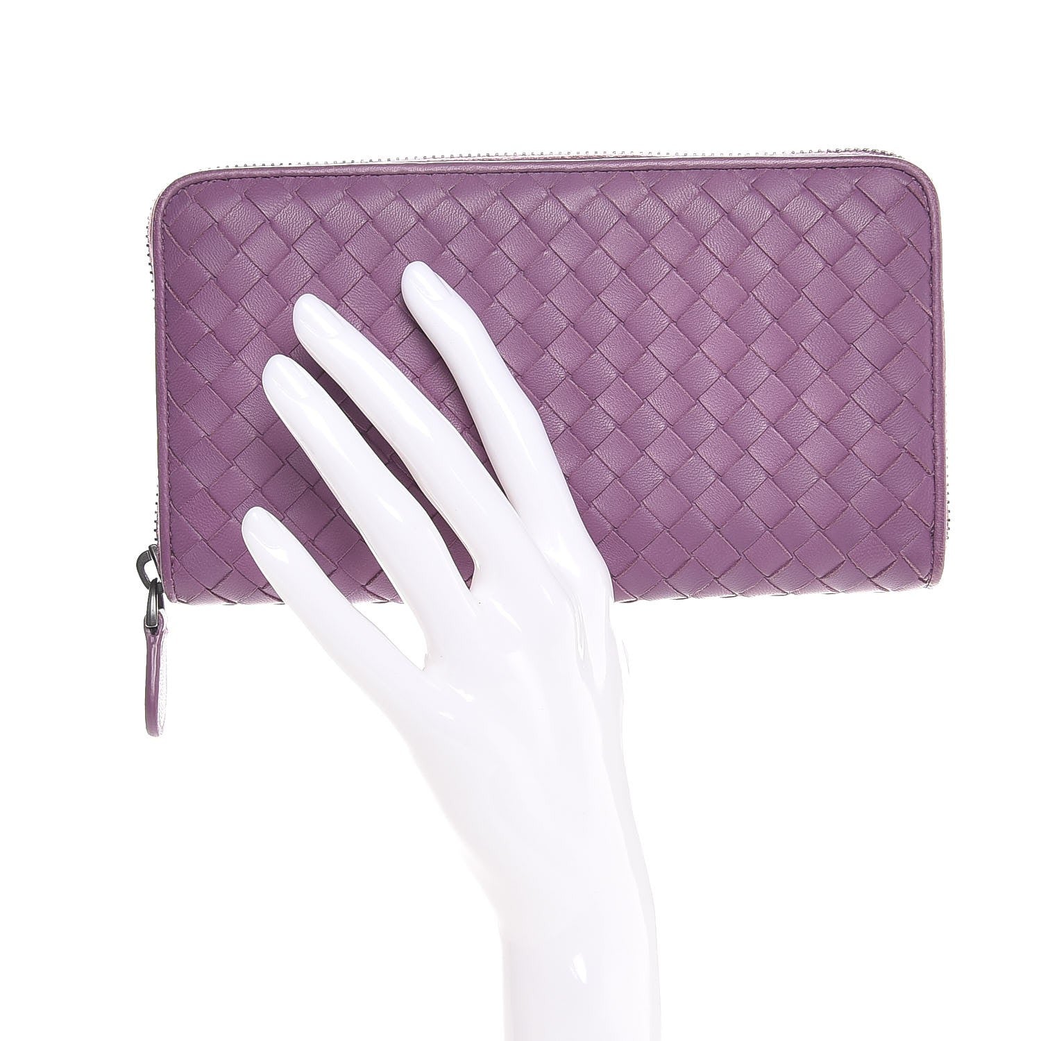 Bottega Veneta Nappa Intrecciato Zip Around Wallet Corot 2 of 9