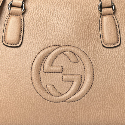 Gucci Dollar Calfskin Medium Soho Top Handle Satchel Camelia 8 of 10