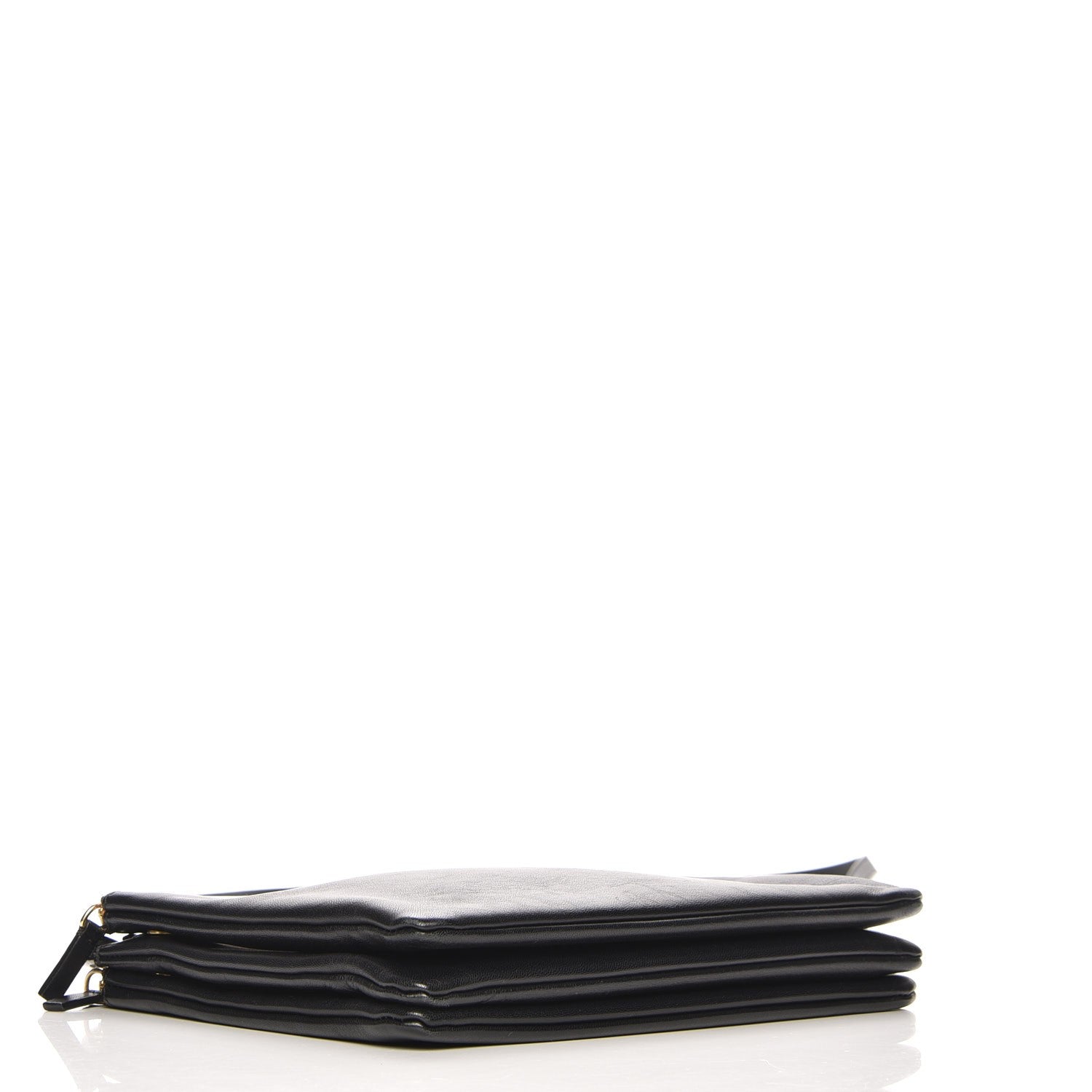Celine Lambskin Large Trio Crossbody Bag Black 5 of 9