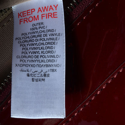 Burberry Patent Trim Supernova Check Ashmore Tote Red 7 of 9