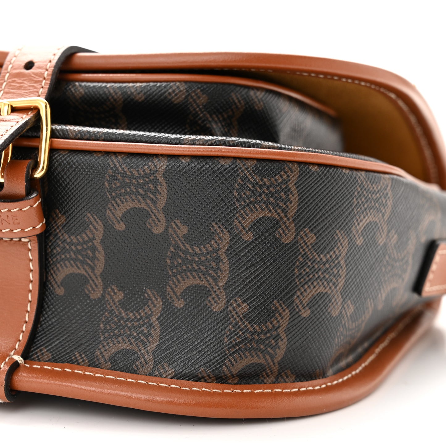 Triomphe Canvas Medium Folco Bag Tan