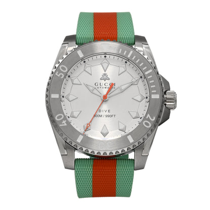 Gucci Stainless Steel Fabric 40mm Dive Automatic Watch Silver 1 of 4