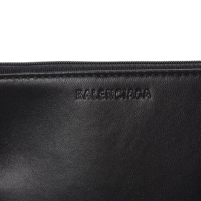 Balenciaga Metallic Calfskin Losange Monogram Plastic Bag Shopper S Silver Black White 10 of 11