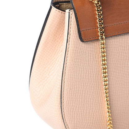 Chloe Grained Calfskin Lambskin Drew Shoulder Bag Powder Beige Caramel 10 of 13